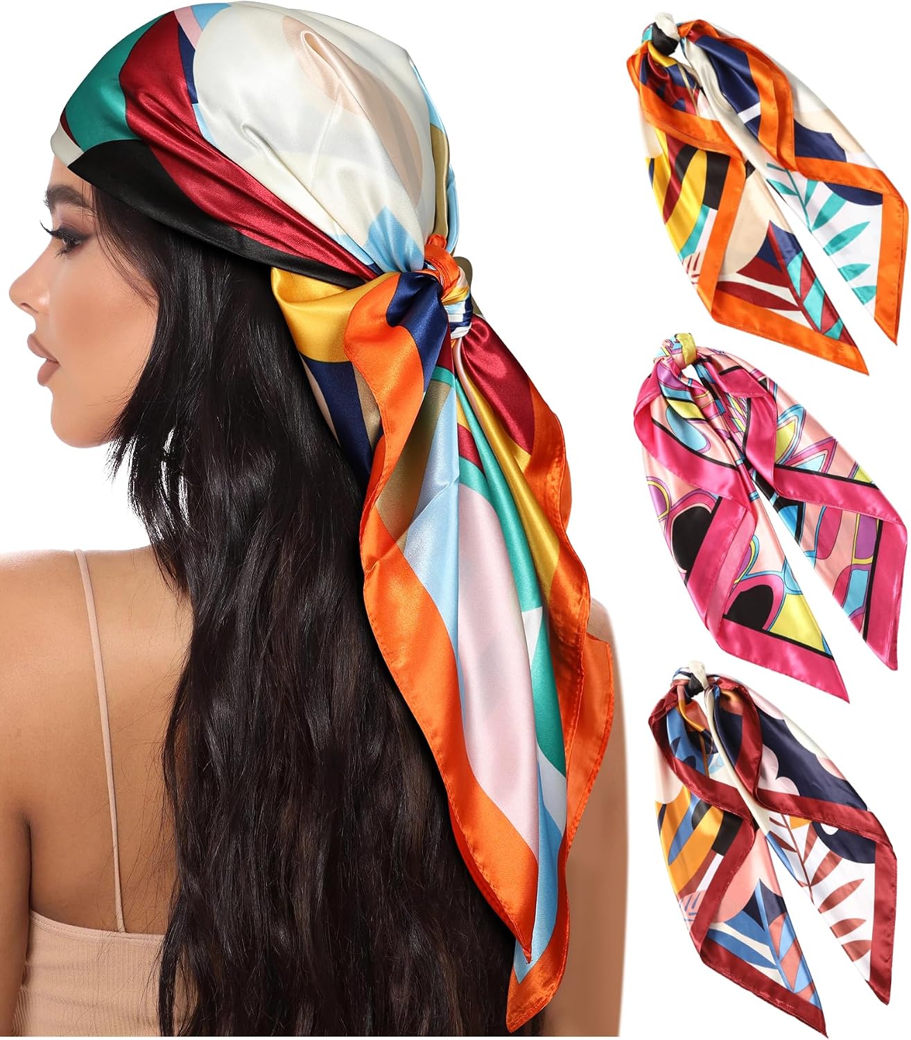AWAYTR Satin Head Scarf for Women 3...
