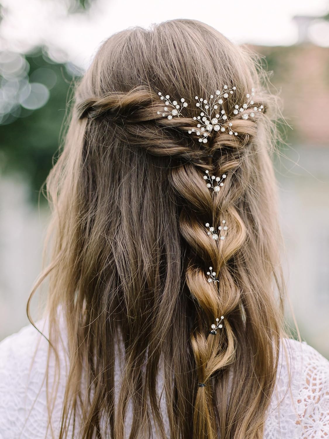 SWEETV 7Pcs Bride Hair Accessories ...