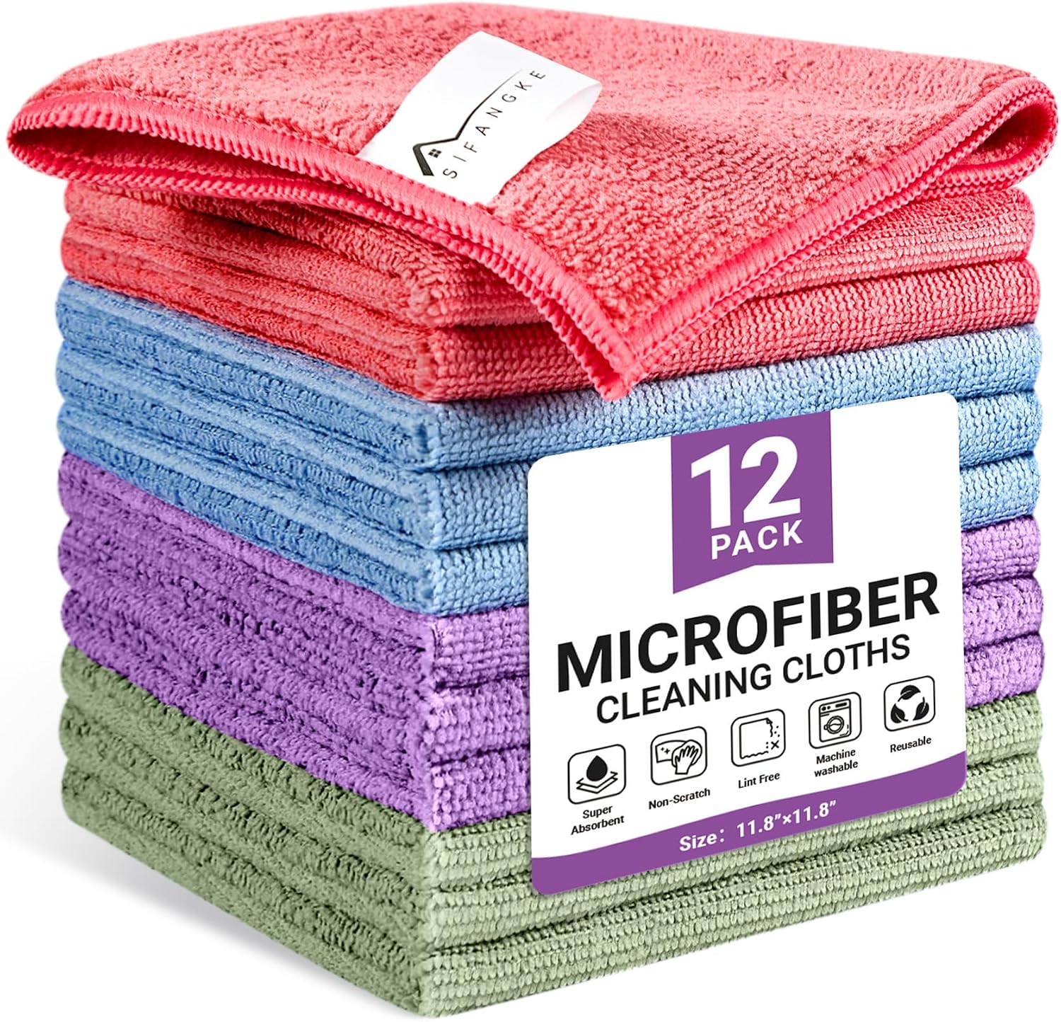 SIFANGKE Microfiber Cleaning Cloth,...