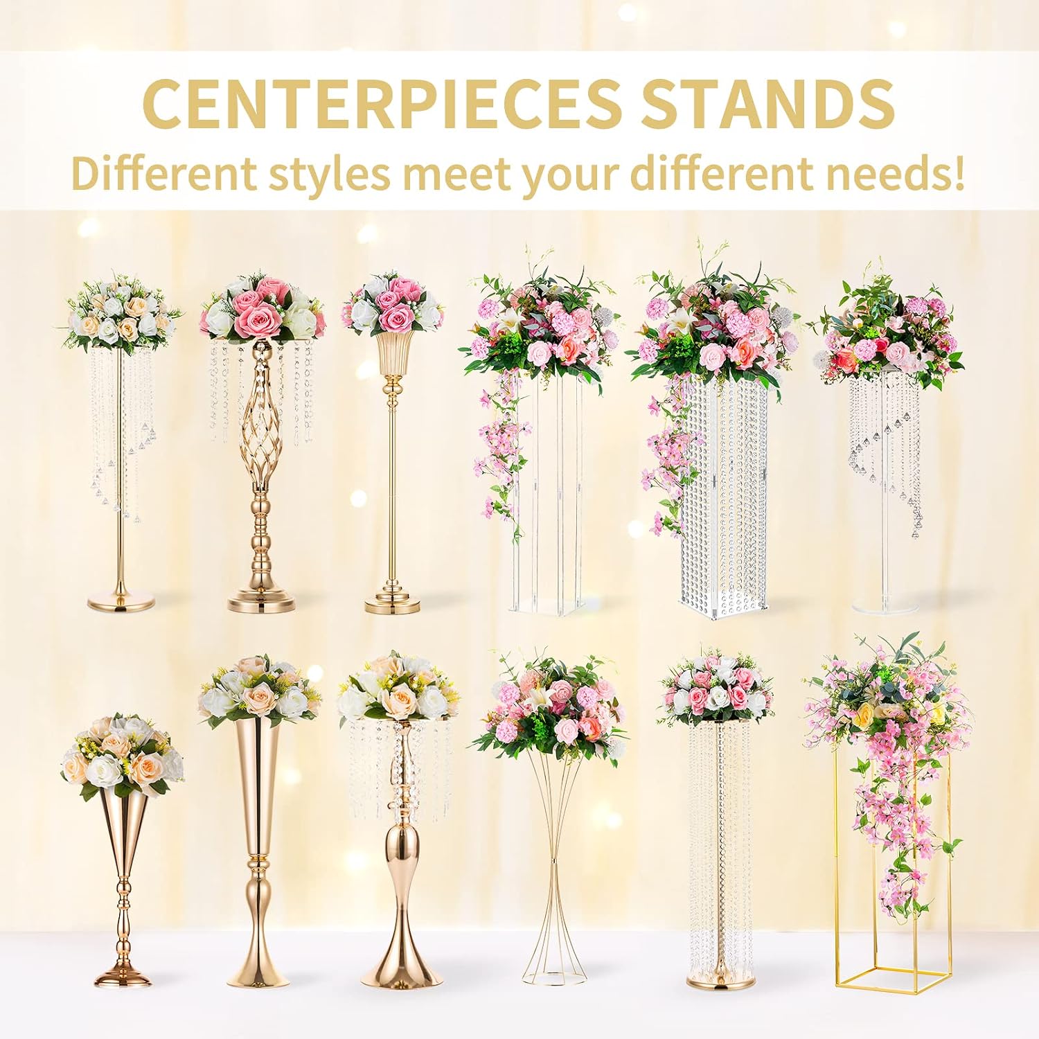NUPTIO Large Flower Centerpieces for Tables: 17.7 inch Diameter White Artificial Flower Ball Arrangement for Wedding Party Centerpiece - 2 Pcs Fake Floral Rose for Bridal Shower Decorations - Image 7