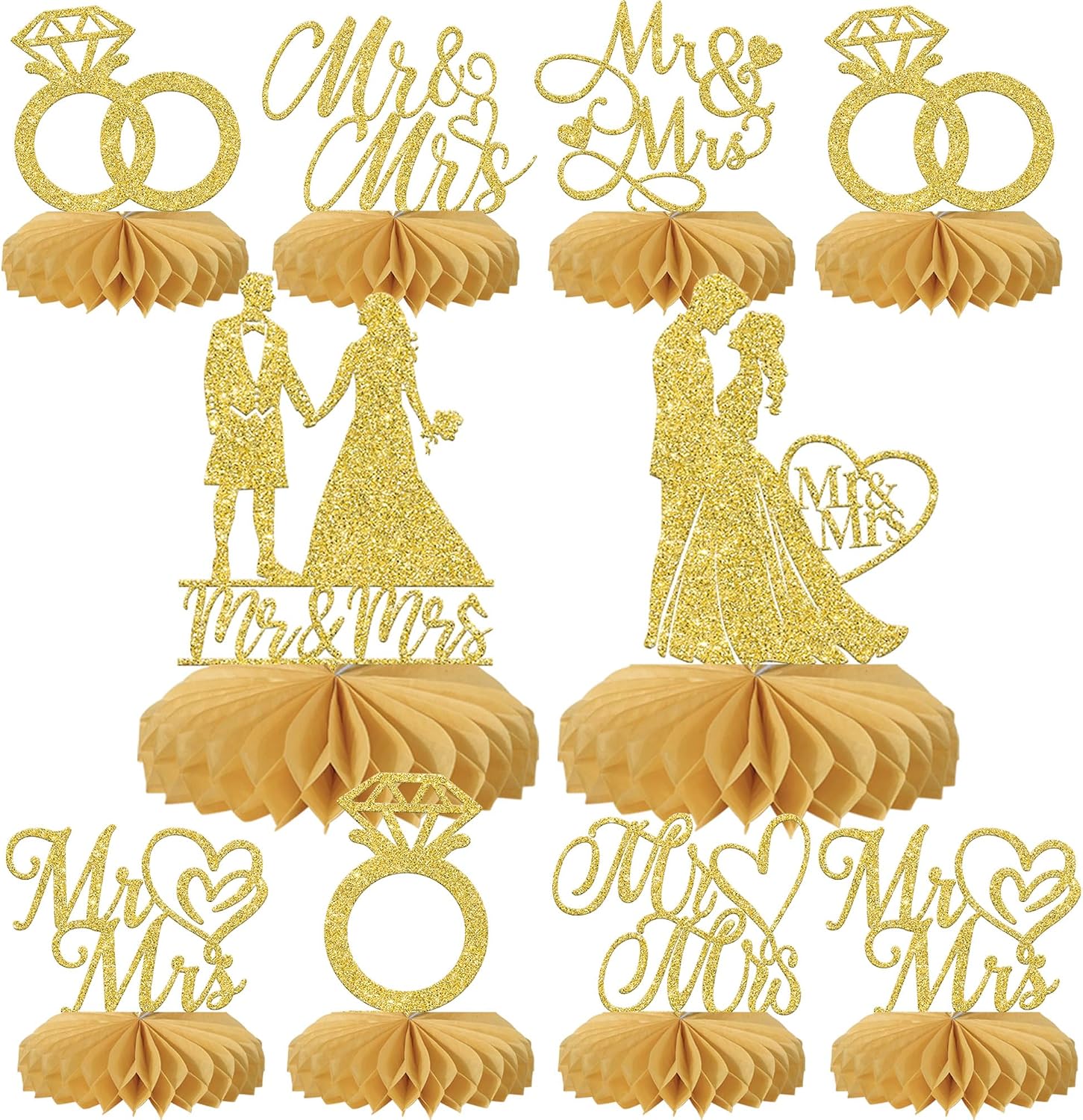 Rsstarxi 8 Pack Gold Bridal Shower ...