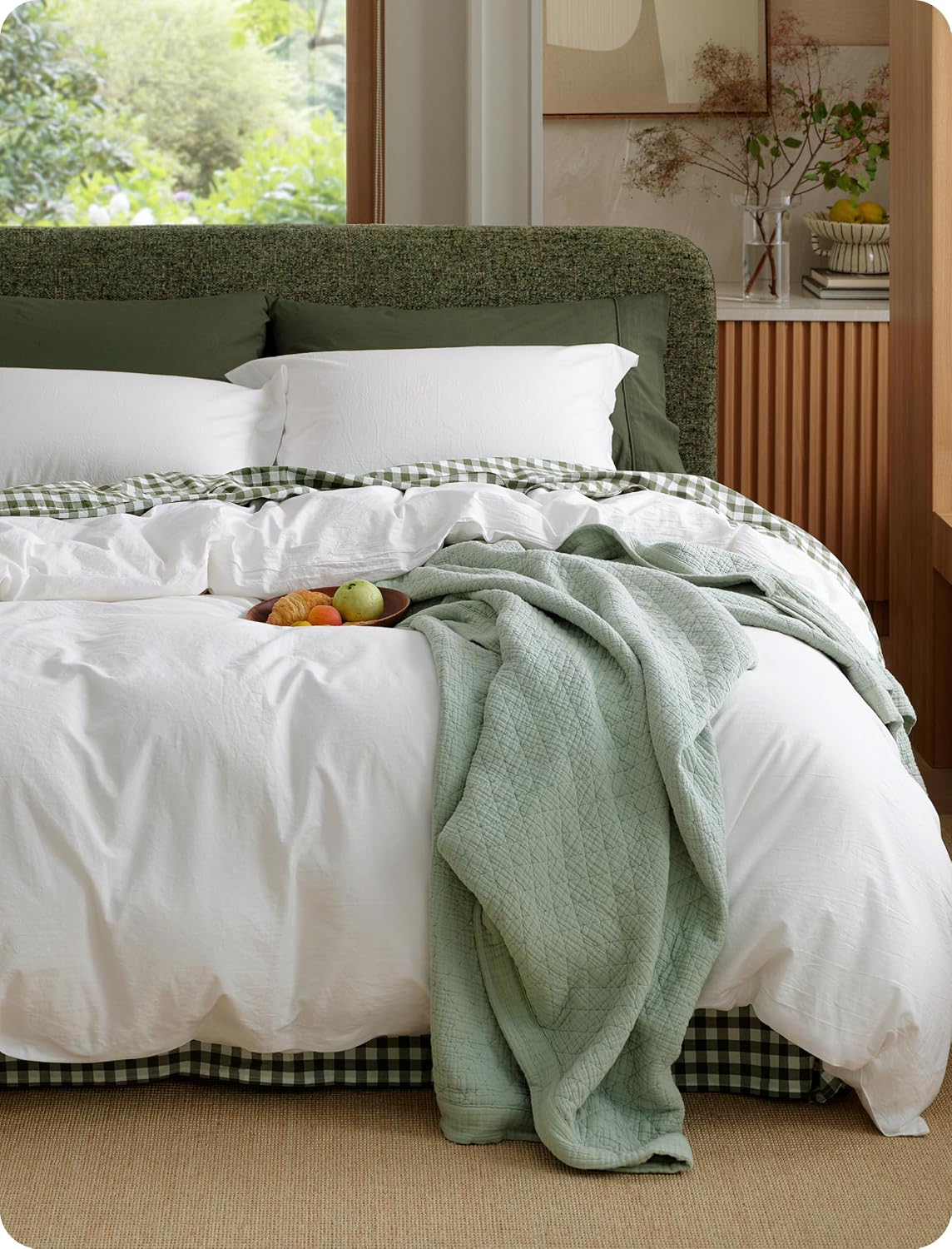Bedsure PureWoven 100% Washed Cotto...