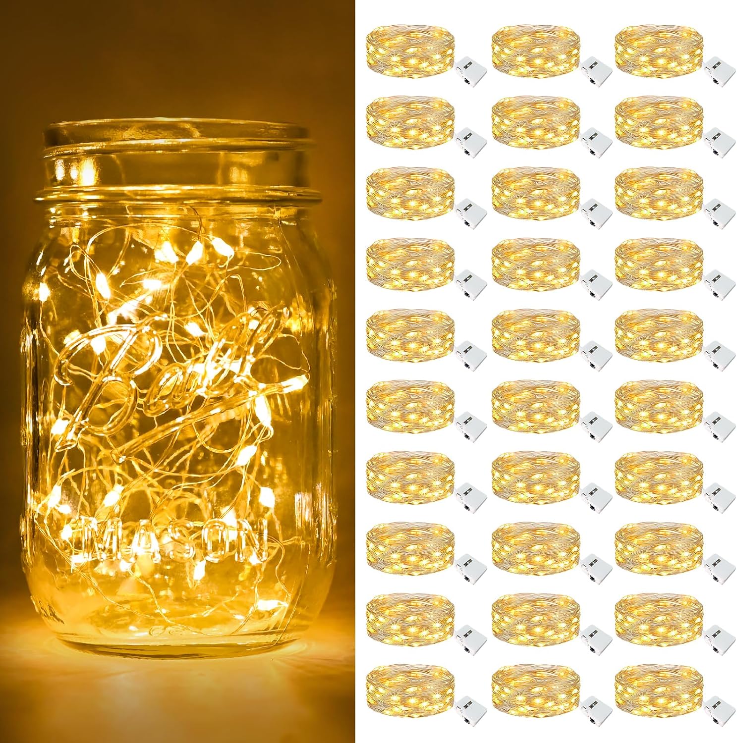 btfarm 30 Pack Fairy Lights Battery...