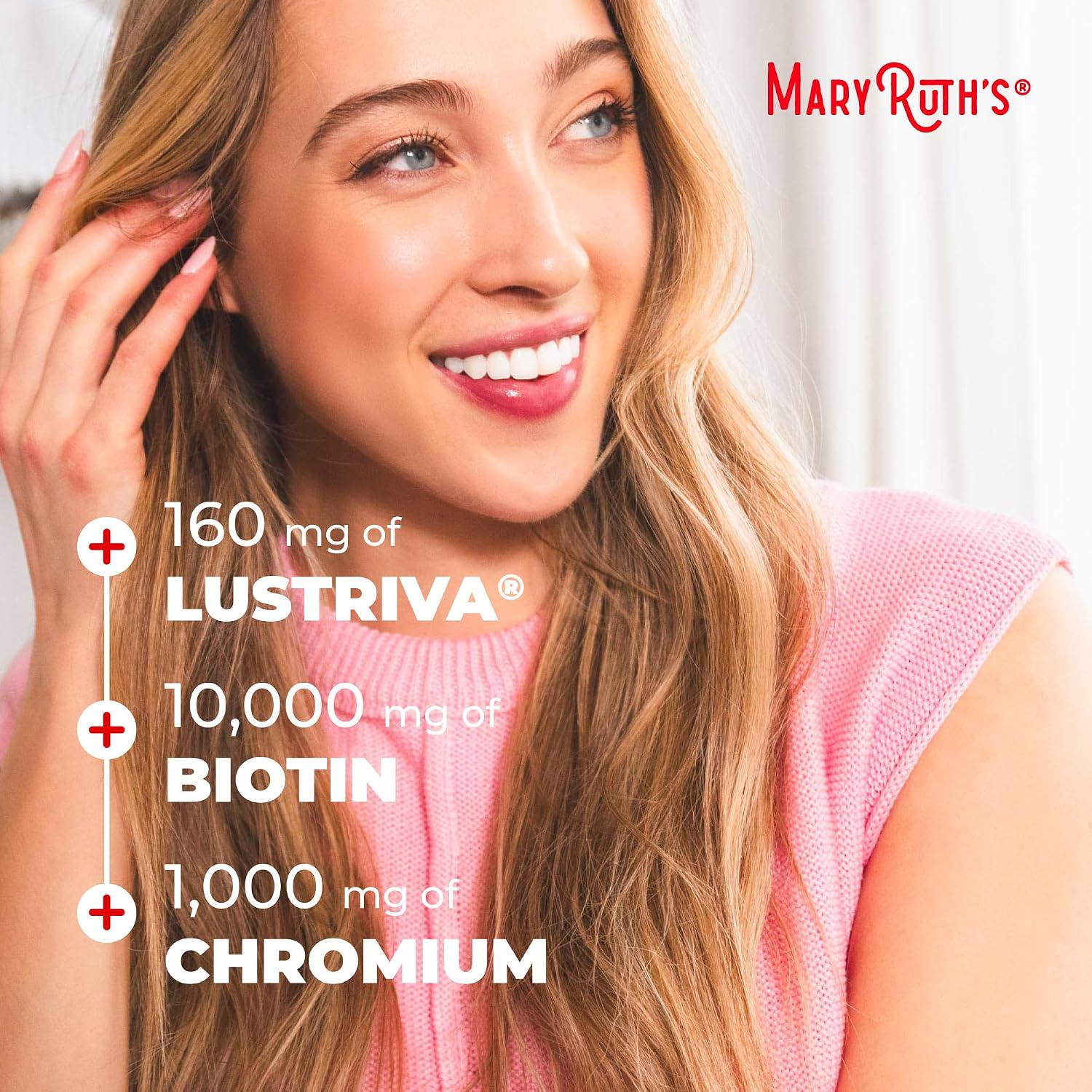 MARYRUTH'S Liquid Multivitamin + Hair Growth, Clinically Thicker Hair, 15oz - Image 7
