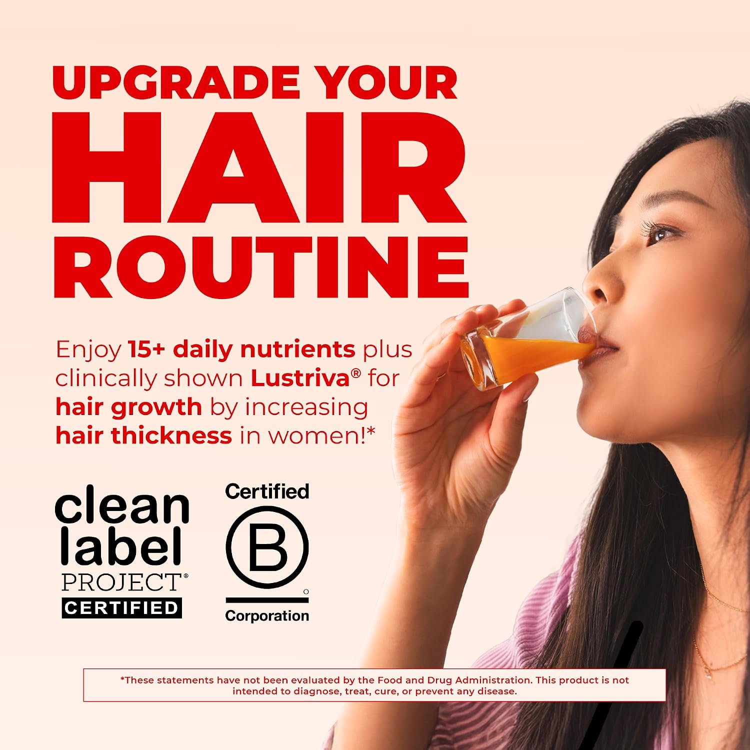MARYRUTH'S Liquid Multivitamin + Hair Growth, Clinically Thicker Hair, 15oz - Image 2