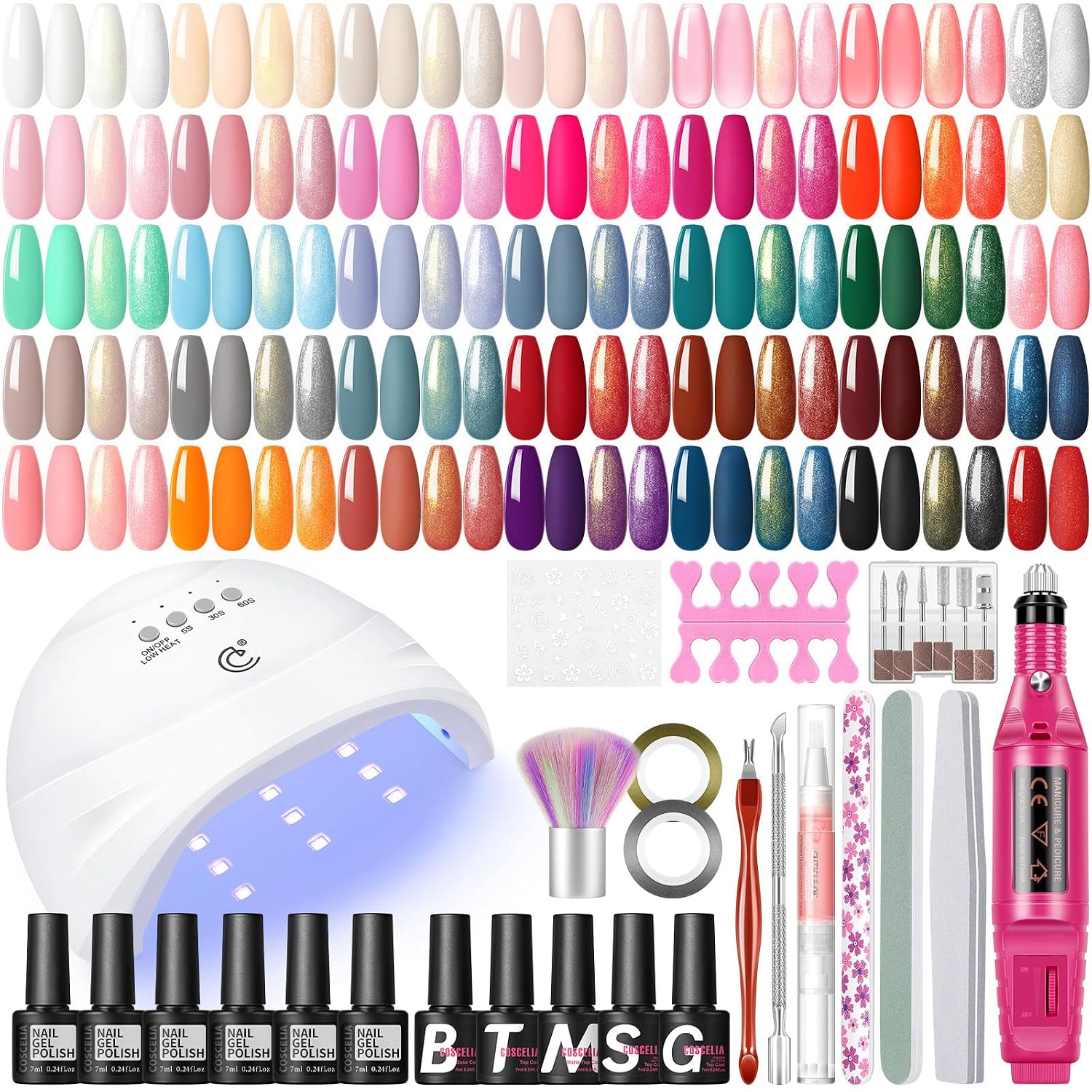 COSCELIA 53pcs Gel Nail Polish Kit ...