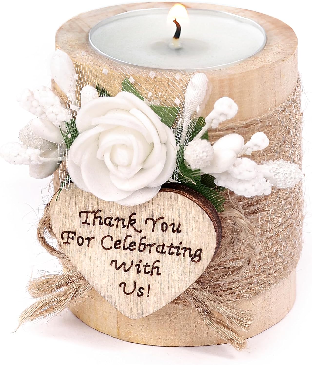 50 Piece Wooden Tealight Candle Hol...