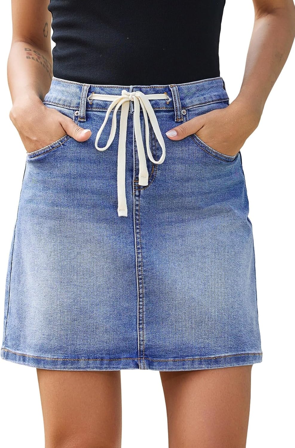 Sidefeel Women’s Jean Skirt H...