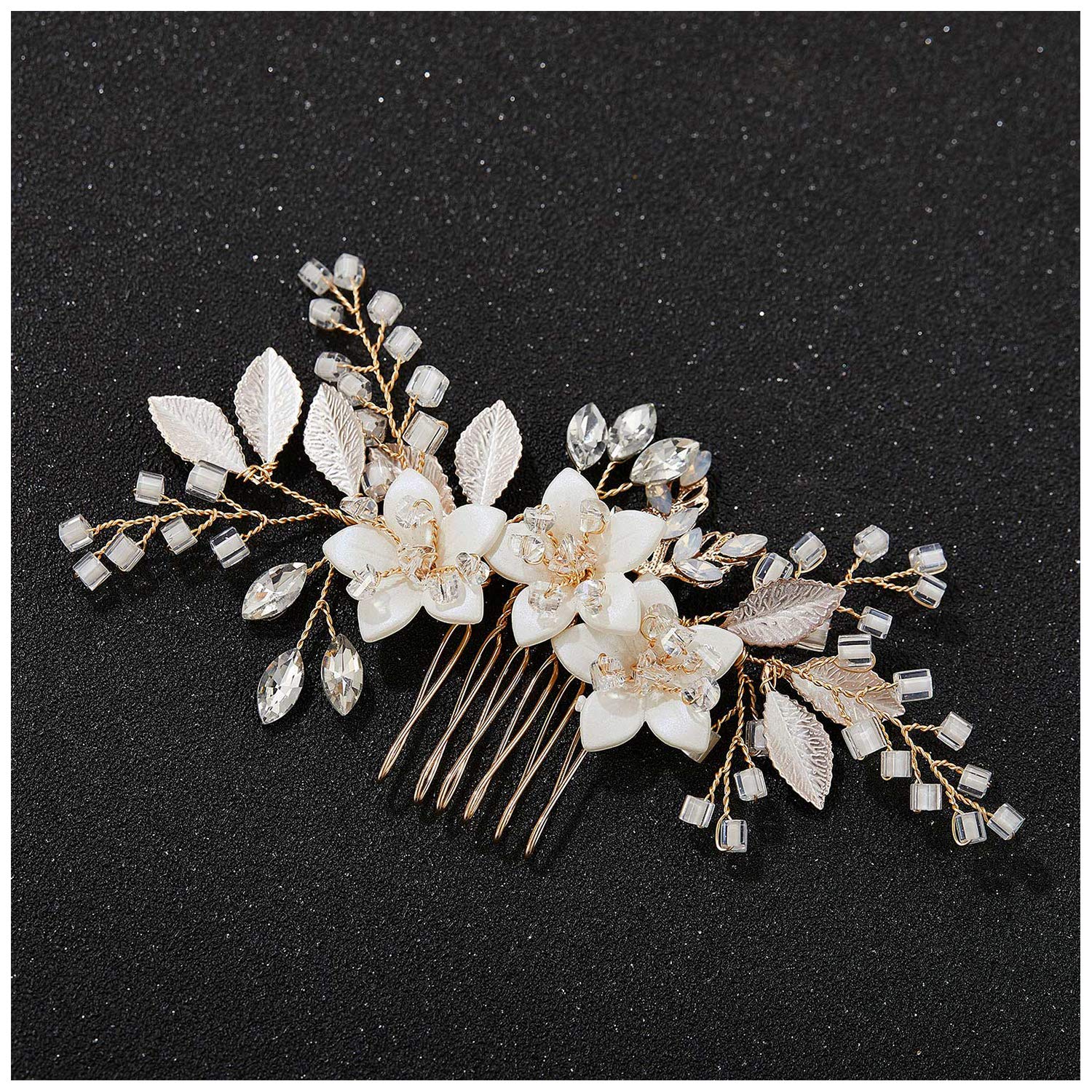 SWEETV Wedding Hair Comb Clip Brida...