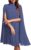 Rooscier Women’s Cloak Sleeve Party Midi Dress
