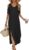 AUSELILY Cold Shoulder Dress for Women Short Sleeve Beach Maxi Dress