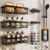 Veken Shower Caddy 6-Pack, Bathroom Organizers and Storage Shelves, Black