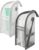 RAINPOT Standing Toiletry Bag EVA Travel Organizer with Dividers，White+Gray