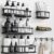 YASONIC Shower Caddy Adhesive, Rustproof Shower Organizer with Soap Holder, Large Capacity Shower Shelves for Inside Shower, No Drilling Bathroom Organizers and Storage for Home Decor 6 Pack Black