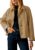 Tankaneo Womens Cropped Trench Coat Lightweight Single Breasted Jackets