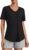 PINSPARK V Neck Workout Tops for Women Short Sleeve Quick Dry Shirts