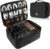 Travel Electronics Organizer, Waterproof Cable Organizer Bag for Electronic Accessories Double Layer Large Shockproof Cable Storage Bag for Cord, Power Bank, Tablet(Up to iPad 11 inch) – Black
