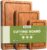 3-Piece Set Deep-Carbonized Bamboo Cutting Board for Kitchen, Carbonized