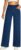Wide Leg Jeans for Women Trendy Stretchy Pull On Baggy Sweatpant Jeans