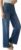 Arach&Cloz Women’s Lyocell Blend Adjustable Waist Fall Wide Leg Jeans
