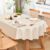 Wolkemer Oval Tablecloth 60 x 84 Inches Faux Linen Water Resistant