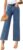 Sidefeel Women’s Straight Leg Jeans High Waisted Stretchy Jeans Zimbaplatinum Wide Leg Ankle Denim Pants with Pockets