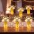 Domensi Set of 6 LED Lighted Floral Table Centerpieces, Faux Roses, Eucalyptus & Baby’s Breath in Acrylic Vase, Glowing Rustic Wedding Decor for Bridal Shower, Party & Dining Table(White)