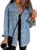 Dokotoo Womens Button Down Oversized Distressed Boyfriend Jean Jacket