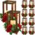 Hushee 30 Pcs Wooden Wedding Lantern Centerpiece, Red Rose, Brown