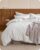 Bedsure PureWoven 3 Pieces 100% Cotton Waffle Duvet Cover Set, Queen, White