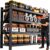 69″W Garage Shelving Heavy Duty Metal Storage Shelves, 4-Tier Garage Storage Shelves, Adjustable Industrial Shelving, Easy Assembly Garage Shelf Rack, Shelves for Garage Storage, Warehouse, Basement