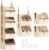 Homsorout Hanging Closet Organizer 4 Tier – Clothes Hanging Shelves, Space-Saving Closet System, Fabric Storage Bins Bedroom Organization, Collapsible Baskets for Home, Dorm, Rv, Beige