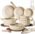 CAROTE 25pcs Ceramic Cookware Set, Pots and Pans Set with Detachable Handle