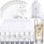 Sliner 50 Set Wedding Shot Glasses Gift Favor for Guest, Clear, White