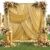 10x12FT Gold Sequin Curtains Backdrop, Wrinkle Free Back Drop for Wedding