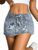 IWD Women’s Denim Mini Skirt Stretch Low Waisted Jean Micro Skort